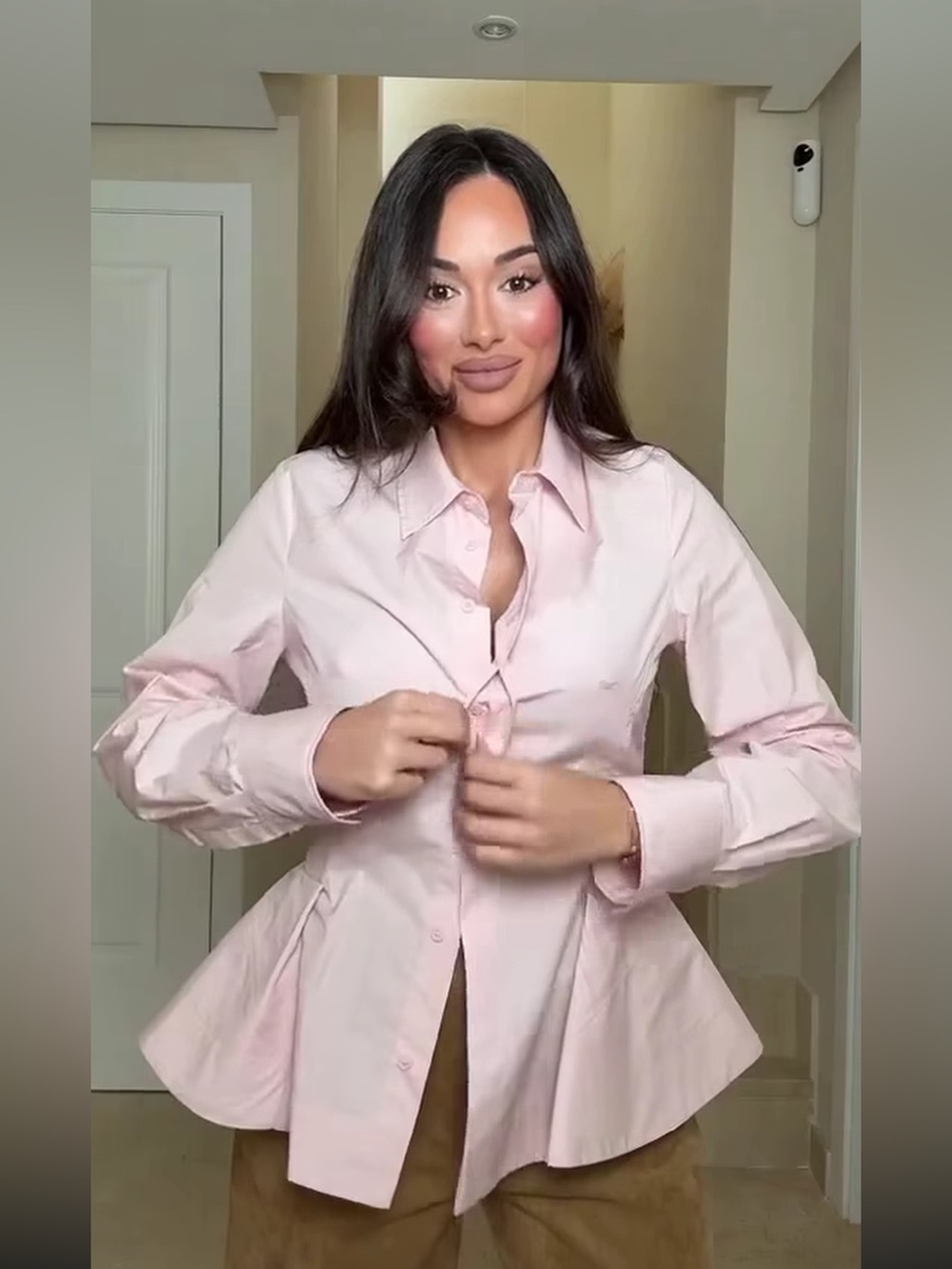 ZARA ZW COLLECTION POPLIN PEPLUM SHIRT SIZE XS - Picture 2 of 12